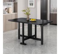 Tavolo da pranzo pieghevole ed estensibile, mobile da cucina, con ruote universali e piedini regolabili, struttura in metallo, perfetto per piccoli spazi e aree soggiorno