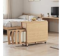 Tavolo da pranzo pieghevole estensibile in legno massello con 4 sedie - Design salvaspazio for cucina, sala da pranzo, soggiorno e ristorante
