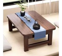 Tavolo da pranzo pieghevole giapponese basso in noce per piccoli spazi, 60 x 40 x 30 cm, ideale per soggiorno e reception, design compatto per una facile conservazione