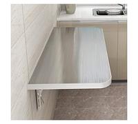 Tavolo da pranzo pieghevole in acciaio inox da parete, resistente scrivania galleggiante per computer, salvaspazio, per studio, casa, ufficio, cucina, sala da pranzo