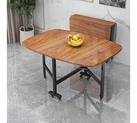 Tavolo da pranzo pieghevole in legno con foglia a goccia e design allungabile, salvaspazio, set di tavolo e sedie su ruote per una facile mobilità, perfetto per ristoranti, salotti, terrazze e