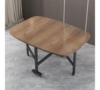 Tavolo da pranzo pieghevole in legno con foglia a goccia per piccoli spazi, tavolo allungabile e versatile su ruote per cucina e soggiorno (120 x 80 cm)