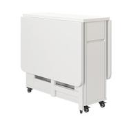 Tavolo da pranzo pieghevole in legno massello, allungabile, design compatto, con cassetto, salvaspazio, per la casa, la cucina, il set include 6 sedie