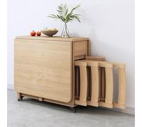 Tavolo da pranzo pieghevole in legno massello con 4 sedie color legno di frutta tavolo salvaspazio farfalla per sala da pranzo balcone e piccoli spazi