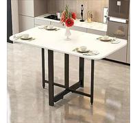 Tavolo da pranzo pieghevole in legno massello, multifunzionale, espandibile, per cucina e soggiorno, design salvaspazio, 3 forme versatili per piccoli spazi