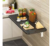 Tavolo da pranzo pieghevole multifunzione da parete, con staffa, per cucina, cucina, banco da lavoro per lavanderia/bar, disponibile in 4 colori (nero, 70 x 30 cm)