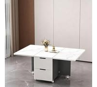 Tavolo da pranzo pieghevole multiuso, Tavoli centrali moderni della fattoria con scomparto nascosto e ruote girevoli Tavolo da centro soggiorno da terra for piccoli spazi(D,1M)