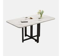 Tavolo da pranzo pieghevole per piccoli spazi, design a foglia, gambe regolabili, supporto anti-ribaltamento, struttura in acciaio al carbonio resistente, allungabile per un uso versatile