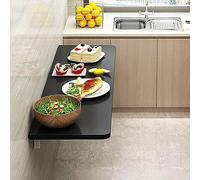 Tavolo da pranzo pieghevole, piccolo salvaspazio, montaggio a parete, multiuso, scrivania per cucina, studio, camera da letto, bagno, ufficio e balcone (nero, 100 x 40 cm)