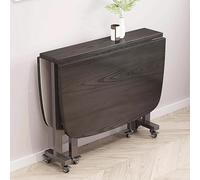 Tavolo da pranzo pieghevole portatile in legno con foglie a goccia, design rettangolare allungabile per piccoli spazi, ruote per una facile mobilità, perfetto per cucina e sala da pranzo