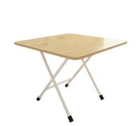 Tavolo da pranzo pieghevole portatile per piccoli spazi, design quadrato compatto con accento in ottone, soluzione facile da riporre per aree limitate