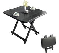 Tavolo da pranzo pieghevole quadrato con gambe in metallo robusto per uso interno ed esterno, design salvaspazio