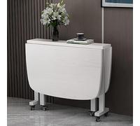 Tavolo da pranzo pieghevole salvaspazio bianco con design a farfalla allungabile e ruota universale rettangolare tavolo da cucina con funzione Gateleg