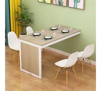 Tavolo da pranzo pieghevole salvaspazio, stile invisibile, per cucina e scrivania, finitura in noce, design moderno, arredamento versatile per la casa