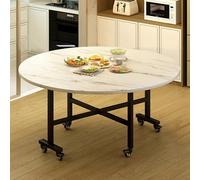 Tavolo da Pranzo Pieghevole,Tavolo a Ribalta per 6 Persone,Tavola Salvaspazio Cucina,Tavolino Chiudibile,Tavoli Tondo Allungabile,Scrivania a Scomparsa Legno,Tavoli Richiudibile(White,150x75cm)