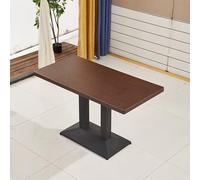Tavolo da pranzo quadrato moderno per 2-4, piccolo tavolo da cucina in legno con base in metallo, tavolino compatto per piccoli spazi, perfetto per negozi di tè e salotti