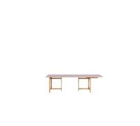 Tavolo da Pranzo Rettangolare 220x90 con 1 Prolunga Lilla Chiaro