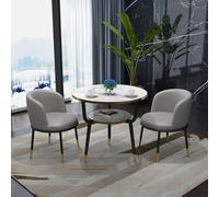 Tavolo da pranzo rotondo a 2 ripiani piccolo spazio e tavolo da negoziato moderno DX con contenitore per casa, cucina, ufficio