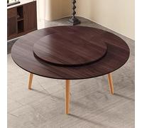 Tavolo da pranzo rotondo allungabile, girevole a 360°, doppio strato, senza gambe, dimensioni 178,7 cm + 139,7 cm, per riunioni di famiglia ed eventi, salvaspazio ed elegante