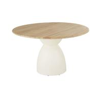 Tavolo da pranzo rotondo bicolore per 5/6 persone Ø 130cm