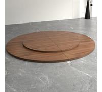 Tavolo da pranzo rotondo compatto pieghevole con disco girevole, allungabile per piccoli spazi e uso commerciale, soluzione versatile ed elegante