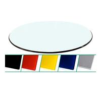 Tavolo da pranzo rotondo con piano in vetro temperato, 40-80 cm, moderno, elegante mobile da pranzo in vetro per soggiorno e sala da pranzo, perfetto per decorare la casa