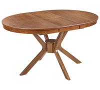 Tavolo da pranzo rotondo design retrò rovere scuro Tymis