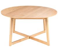 Tavolo da pranzo rotondo design retrò sala da pranzo soggiorno legno chiaro Tymi