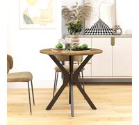 Tavolo da Pranzo Rotondo HOMCOM Tavolo CaffÃ¨ Moderno Struttura a Spina di Ippocampo Elegante e Rustico Ã78x75cm Marrone