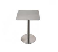 Tavolo da Pranzo Rotondo in Acciaio Inox,Tavolo da Bar Rotondo Moderno | Con Base Robusta,Non si Ribalta Facilmente,per Caffè Appartamento Balcone Soggiorno,Facile da Pulire(40x40x75.1cm)
