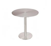 Tavolo da Pranzo Rotondo in Acciaio Inox,Tavolo da Bar Rotondo Moderno | Con Base Robusta,Non si Ribalta Facilmente,per Caffè Appartamento Balcone Soggiorno,Facile da Pulire(40x40x75cm)