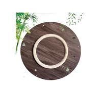 Tavolo da pranzo rotondo in legno di quercia grigia16, piatto girevole in legno massiccio per una facile condivisione e servizio (40 cm)