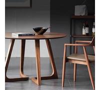 Tavolo da pranzo rotondo in legno massello moderno della metà del secolo - Centrotavola rustico per cucina e sala da pranzo con base a piedistallo - mobili eleganti per la decorazione della casa