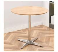 Tavolo da pranzo rotondo in legno massello moderno tavolo da conferenza con robusta base a croce in metallo, perfetto per sale riunioni, cucina, soggiorno, design elegante e durevole