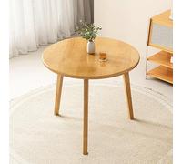 Tavolo da pranzo rotondo in legno massello per cucina, sala da pranzo e soggiorno, stile fattoria, 4 6 tavolo da pranzo moderno di metà secolo, piccolo design spazioso