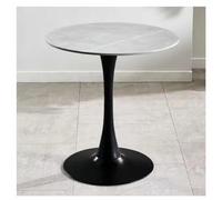 Tavolo da pranzo rotondo in marmo da 60/70/80 cm, base in metallo, elegante set di 4 eleganti tavoli centrali per sala da pranzo e soggiorno.