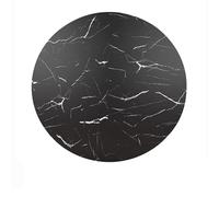 Tavolo da pranzo rotondo in noce, 101 cm, design moderno ecologico con finitura a grana nera scura, ideale per cucina e sala da pranzo, arredamento elegante per la casa