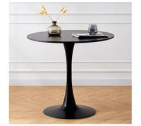 Tavolo da pranzo rotondo in stile nordico per 24 persone Tavolo da caffè moderno con design a tulipano con tavolo da cucina colorato in MDF per il tempo libero per il tè al latte negoziazione 60 x 60