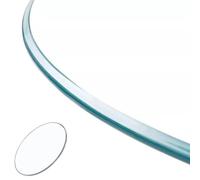 Tavolo da pranzo rotondo in vetro temperato, spessore 8 mm, diametro 38-100 cm, superficie in vetro trasparente, per sala da pranzo, decorazione moderna per la casa, elegante accessorio da tavolo