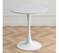 Tavolo da pranzo rotondo moderno della metà del secolo, design elegante con pannelli in roccia per negozi di tè al latte e salotti, tavolo perfetto per il tempo libero per spazi contemporanei