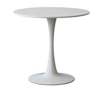 Tavolo da pranzo rotondo moderno, design a tulipano, 50 cm, in MDF bianco, per piccola cucina e sala da pranzo, mobile compatto salvaspazio per soggiorno