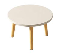 Tavolo da pranzo rotondo moderno Mid-Century, piccola scrivania per cucina e computer, gambe in legno massello, con venature del legno, elegante mobile per la casa per sala da pranzo e soggiorno