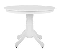 Tavolo da Pranzo Rotondo Piano MDF in Legno Bianco ø 100 cm Akron