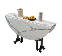 Tavolo da pranzo rotondo pieghevole con 6 ruote, tavolo mobile salvaspazio per una facile conservazione, perfetto per feste e incontri, design compatto 130 cm