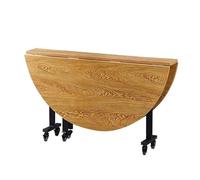 Tavolo da pranzo rotondo pieghevole versatile con foglia a goccia allungabile design farfalla 6 ruote per una facile mobilità Tavolo da cucina compatto in acciaio al carbonio per piccoli spazi