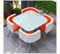 Tavolo da Pranzo Rotondo/Quadrato e Set di Sedie per La Casa, Set di Mobili per Sala da Pranzo, Cucina, Balcone, Camera da Letto, Biblioteca, Sala da Biliardo, Ufficio,30