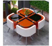 Tavolo da Pranzo Rotondo/Quadrato e Set di Sedie per La Casa, Set di Mobili per Sala da Pranzo, Cucina, Balcone, Camera da Letto, Biblioteca, Sala da Biliardo, Ufficio,5