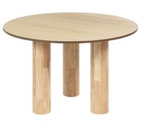 Tavolo da pranzo rustico da cucina Tavolo rotondo con gambe in legno di gomma 1