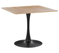Tavolo da Pranzo Tondo 90 cm Bianco Base in Metallo per Cucina 4 Posti Boca