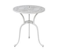 Tavolo da pranzo vintage per esterni in alluminio bianco rotondo ø 61 cm Dascio